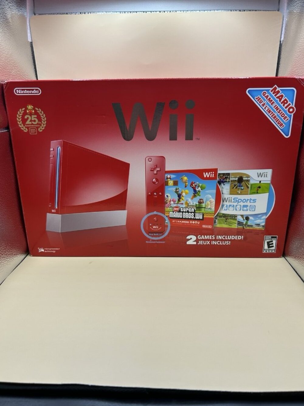 Nintendo Wii Red 25th Anniversary Special Edition Super Mario Bros Console New✅